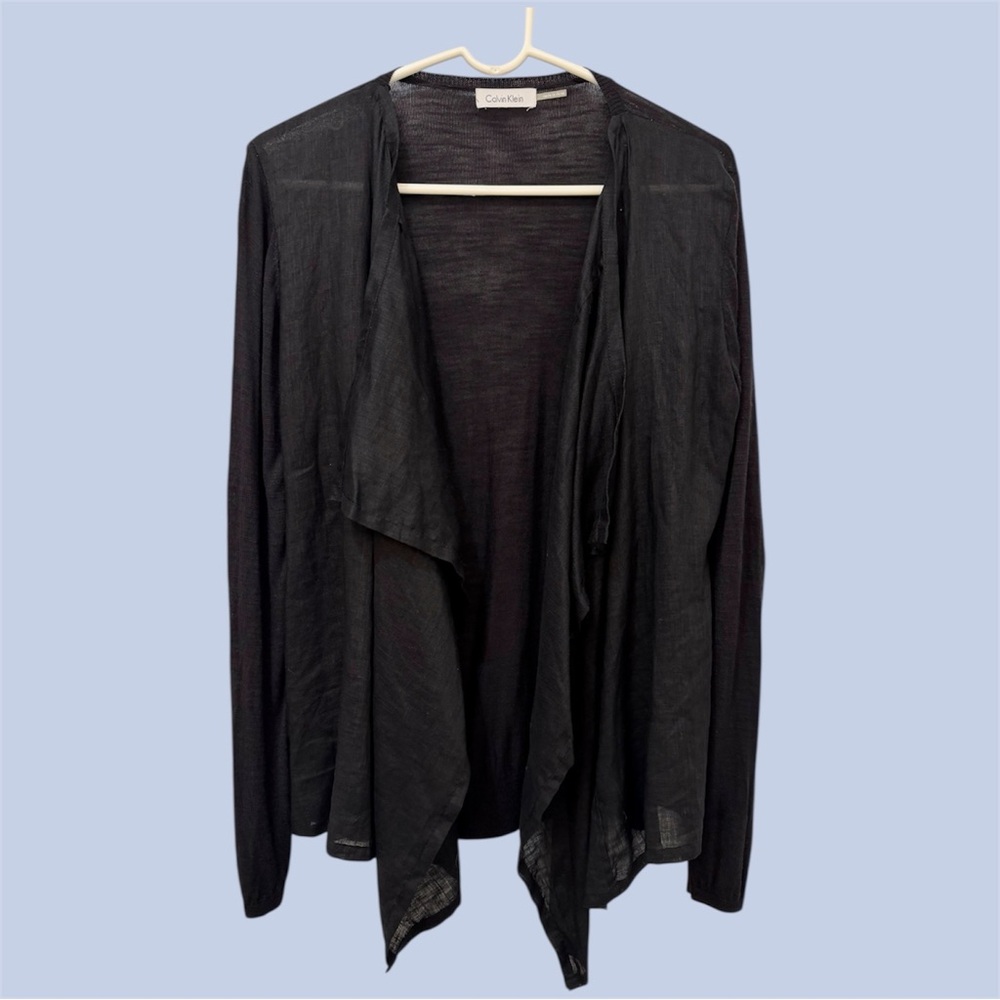Calvin Klein linen draped Black Women's Sweater